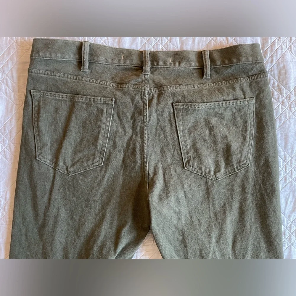 BANANA‎ REPUBLIC Slim Brushed Traveler 5-Pocket Pant in Olive Size 38 $110